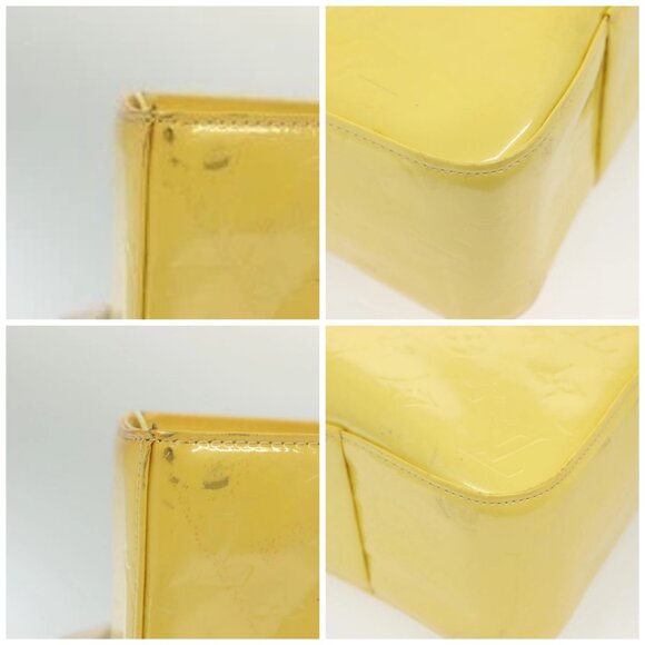 LOUIS VUITTON Monogram Vernis Columbus Tote Bag Lime Yellow M91047 Auth ep10370 - Picture 14 of 16